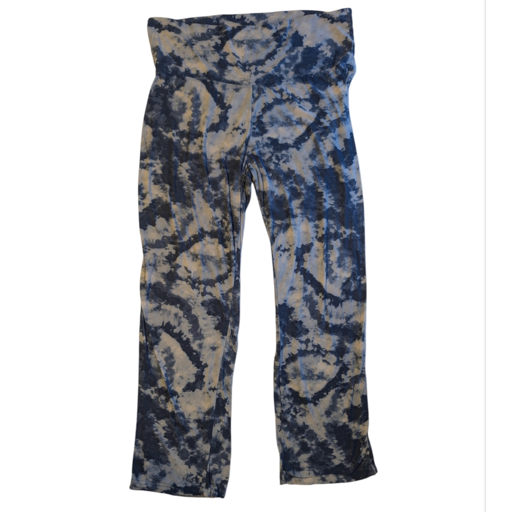 Bobbie Brooks Blue and White Tie-Dye Leggings Women's 2x